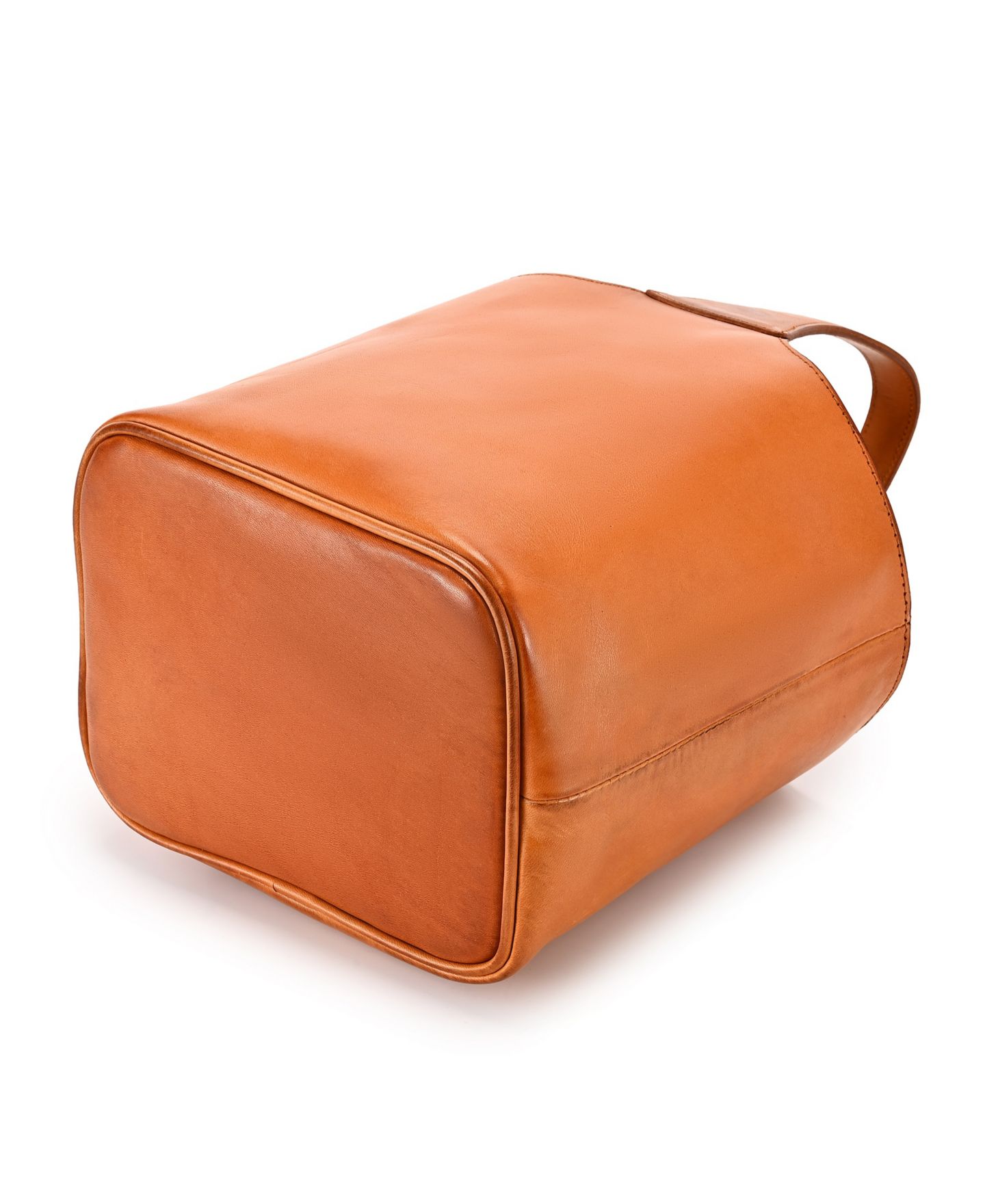 Женская сумка OLD TREND Napa Handcrafted Mini Bucket, цвет: Карамельный коричневый — фото 4