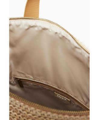 Women's Large modular raffia backpack