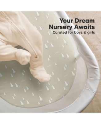 Bassinet Sheet for Baby Girls, Boys, 2-Pack Soothe Bassinet Fitted Sheets, Bedside Bassinet Mattress Sheet