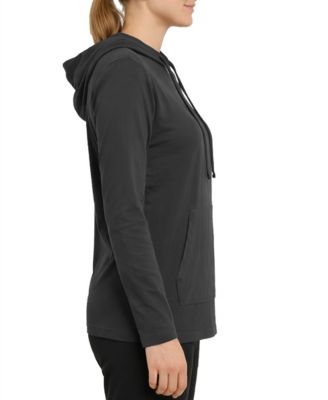 Women's Loose Fit  Cotton Lightweight Casual Pullover Drawstring Hoodie With Pocket