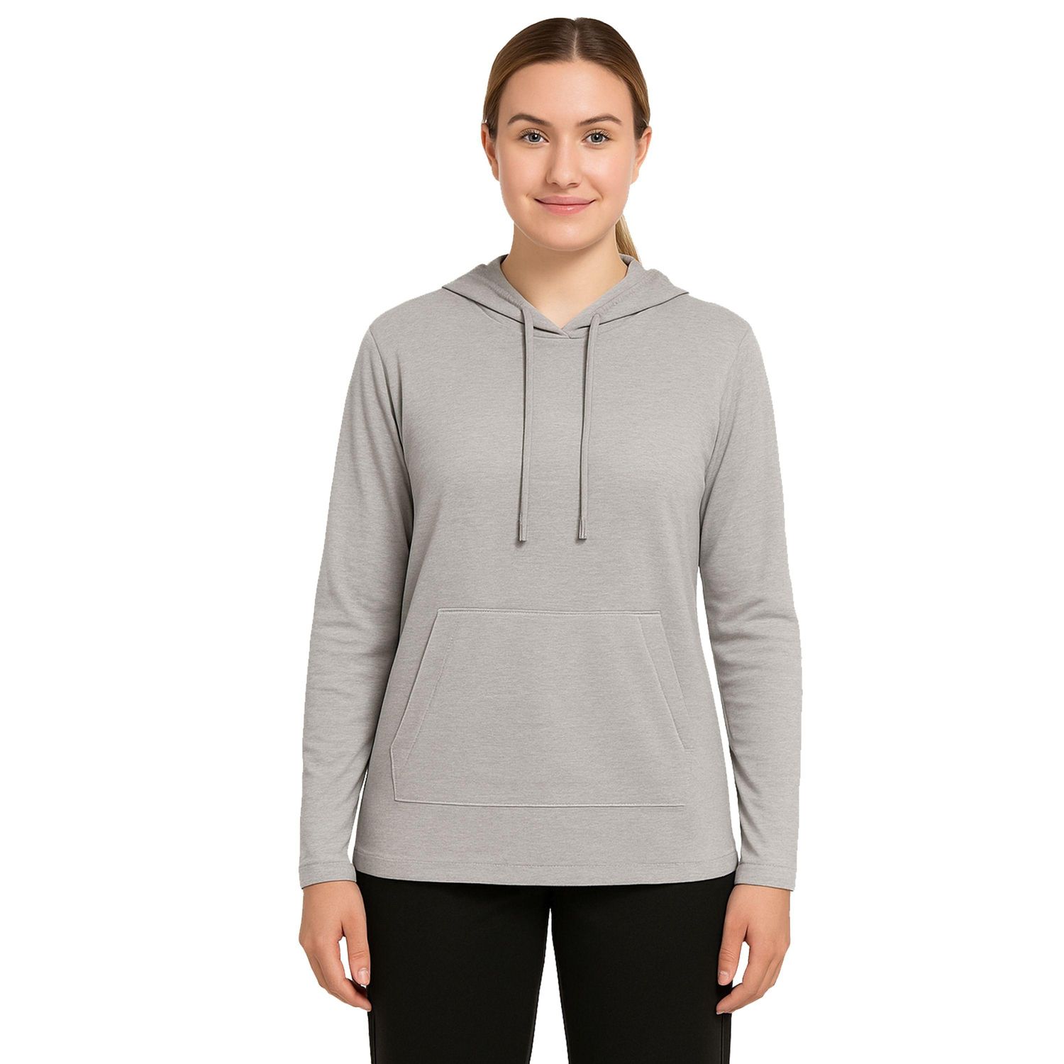 Women's Loose Fit Cotton Lightweight Casual Pullover Drawstring Hoodie With Pocket
