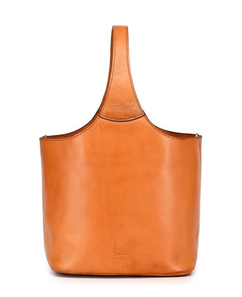 Женская сумка OLD TREND Napa Handcrafted Mini Bucket, цвет: Карамельный коричневый