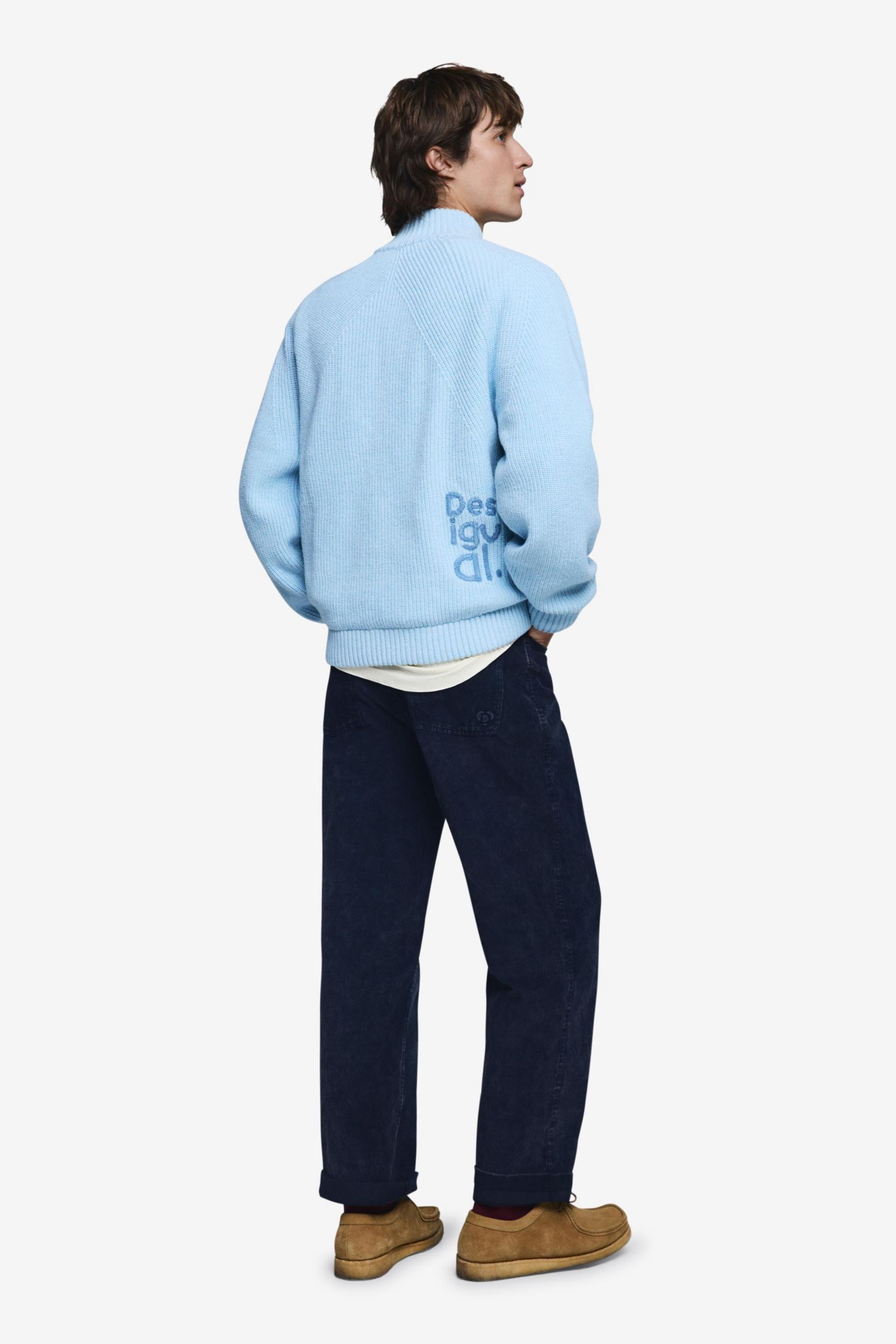 Men's Double zipper knit sweater
