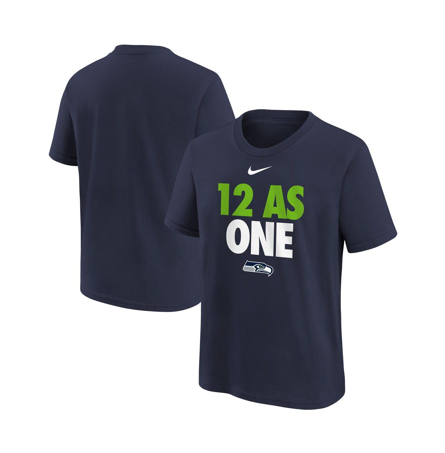 Детская футболка Nike College Navy Seattle Seahawks 12 As One — фото 1