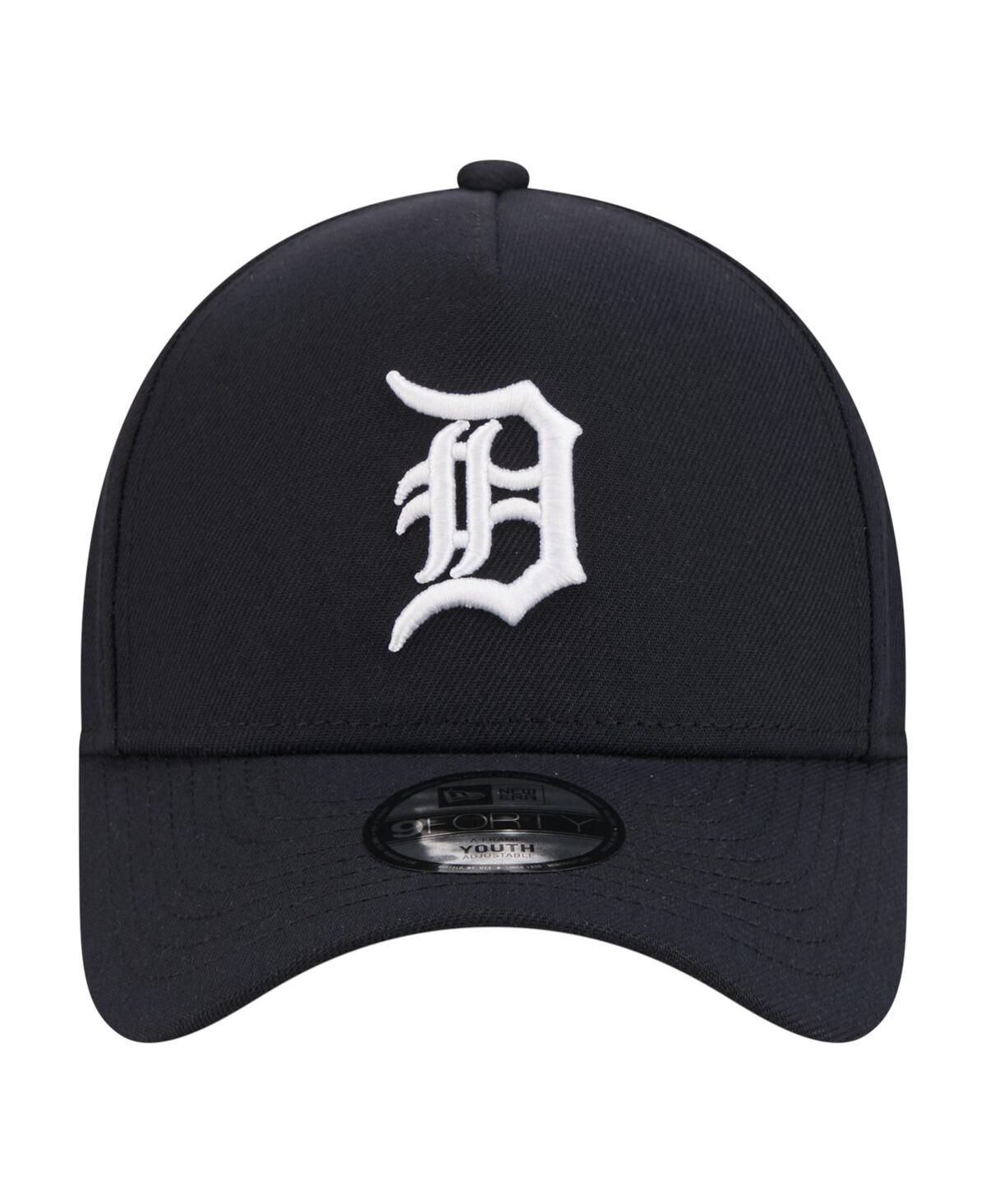 New Era Big Boys and Girls Navy Detroit Tigers 9FORTY A-Frame Adjustable Hat
