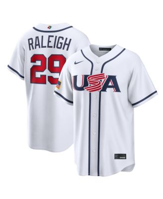 Men's Cal Raleigh White USA Baseball 2026 World Baseball Classic Home Stadium Jersey