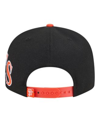 Men's Black/Orange San Francisco Giants Stretched Two-Tone 9FIFTY Adjustable Hat