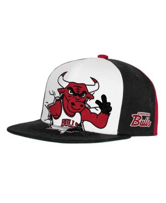 Big Boys and Girls Black Chicago Bulls Mascot Snapback Hat