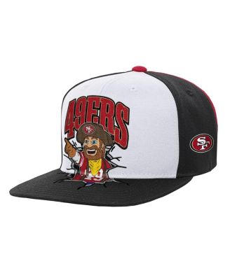 Big Boys and Girls White San Francisco 49ers Team Mascot Snapback Hat