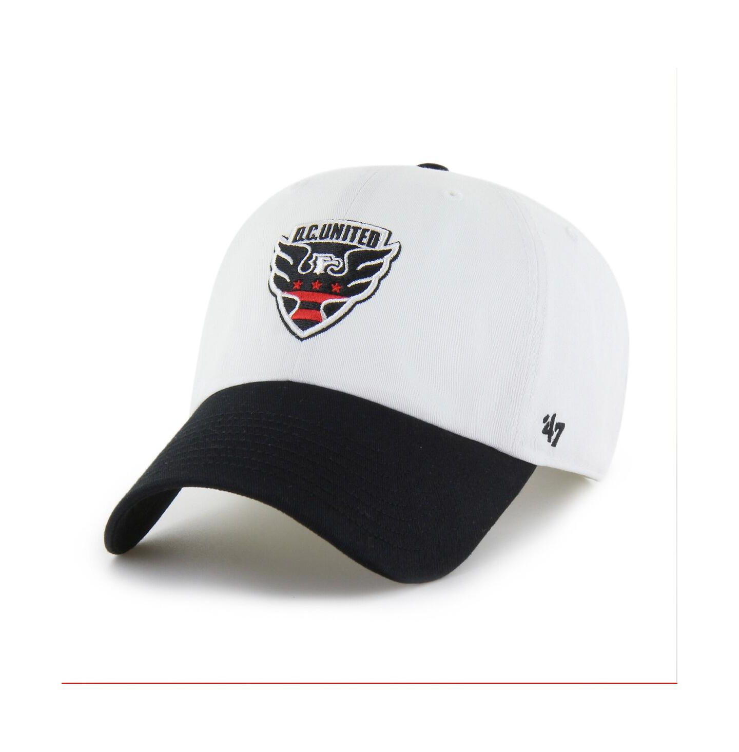 Мужская кепка '47 Brand White D.C. United Two-Tone Clean Up Adjustable Hat — фото 1
