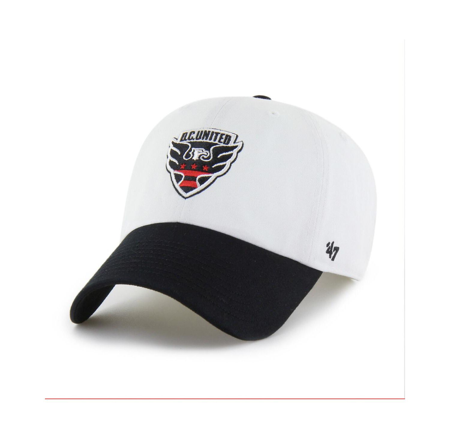 Men's White D.C. United Two-Tone Clean Up Adjustable Hat