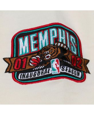 Men's Cream Memphis Grizzlies Hardwood Classics Chainstitch Premium T-Shirt