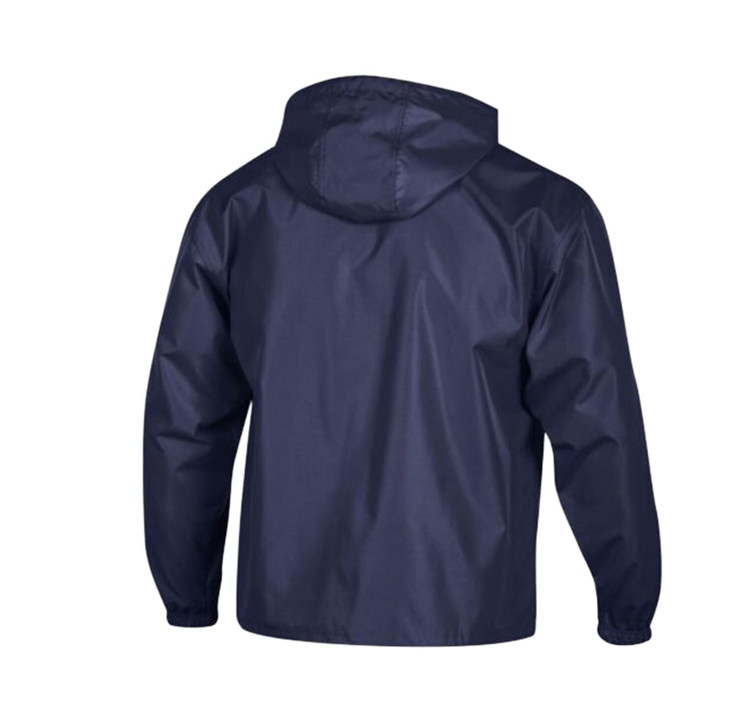 Men's Navy New England Patriots Packable Windbreaker Half-Zip Jacket
