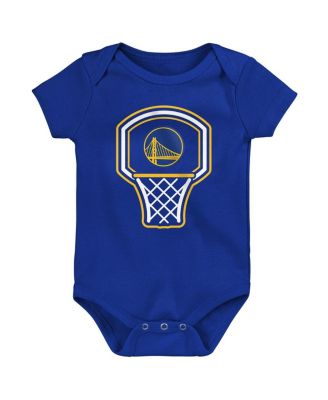 Baby Boys and Girls 3-Pack Golden State Warriors Littlest Player Bodysuit Set