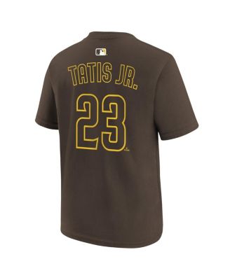 Big Boys and Girls Fernando Tatis Jr. Brown San Diego Padres Name & Number T-Shirt
