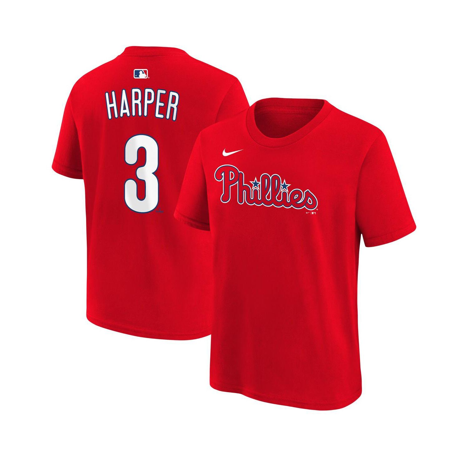 Big Boys and Girls Bryce Harper Red Philadelphia Phillies Name & Number T-Shirt