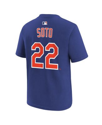 Big Boys and Girls Juan Soto Royal New York Mets Name & Number T-Shirt