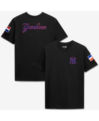 Men's Black New York Yankees Dominican Republic Country Flag T-Shirt
