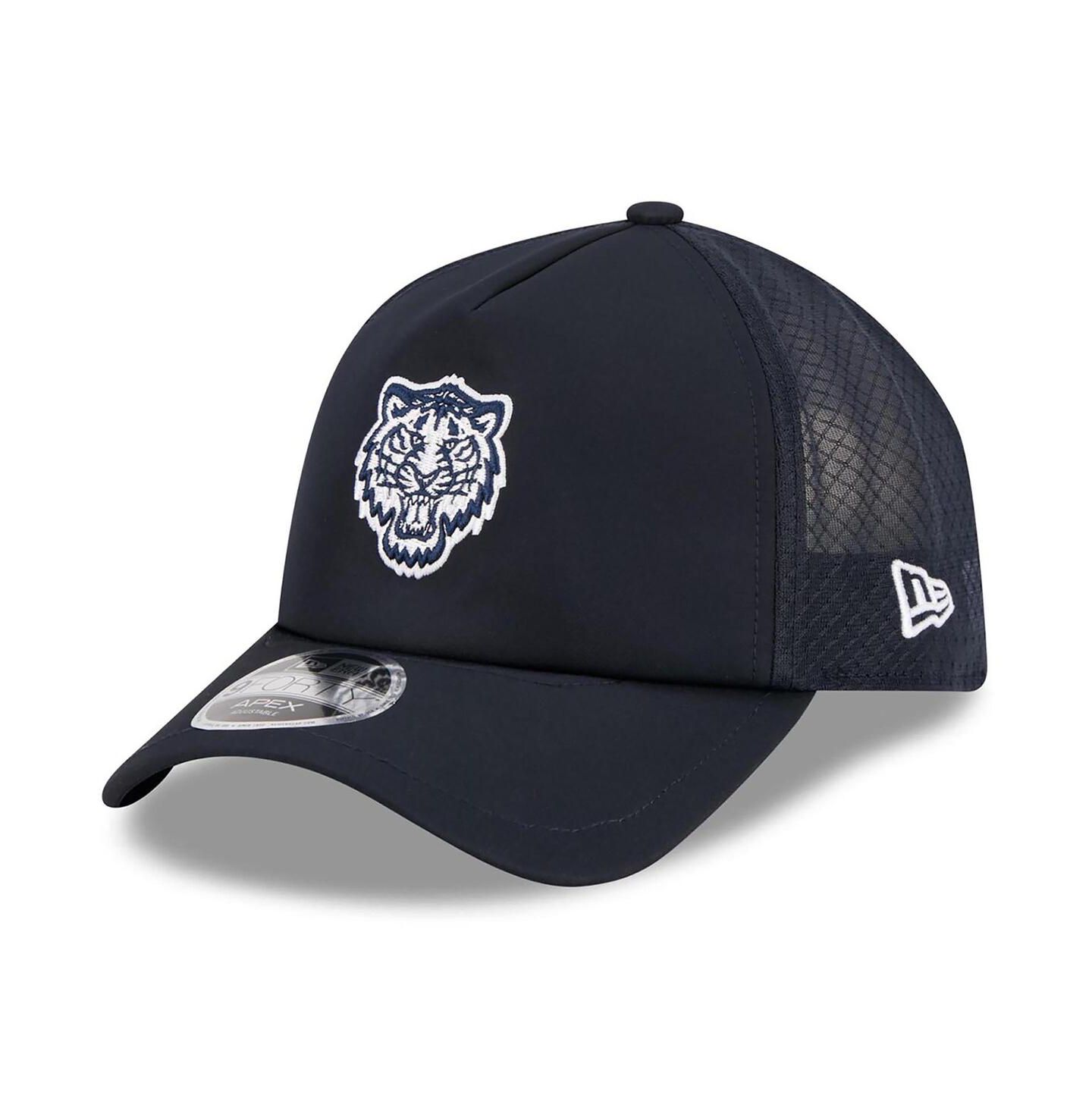 Мужская кепка New Era Navy Detroit Tigers 2026 Batting Practice Alternate Apex 9FORTY Adjustable Hat — фото 1