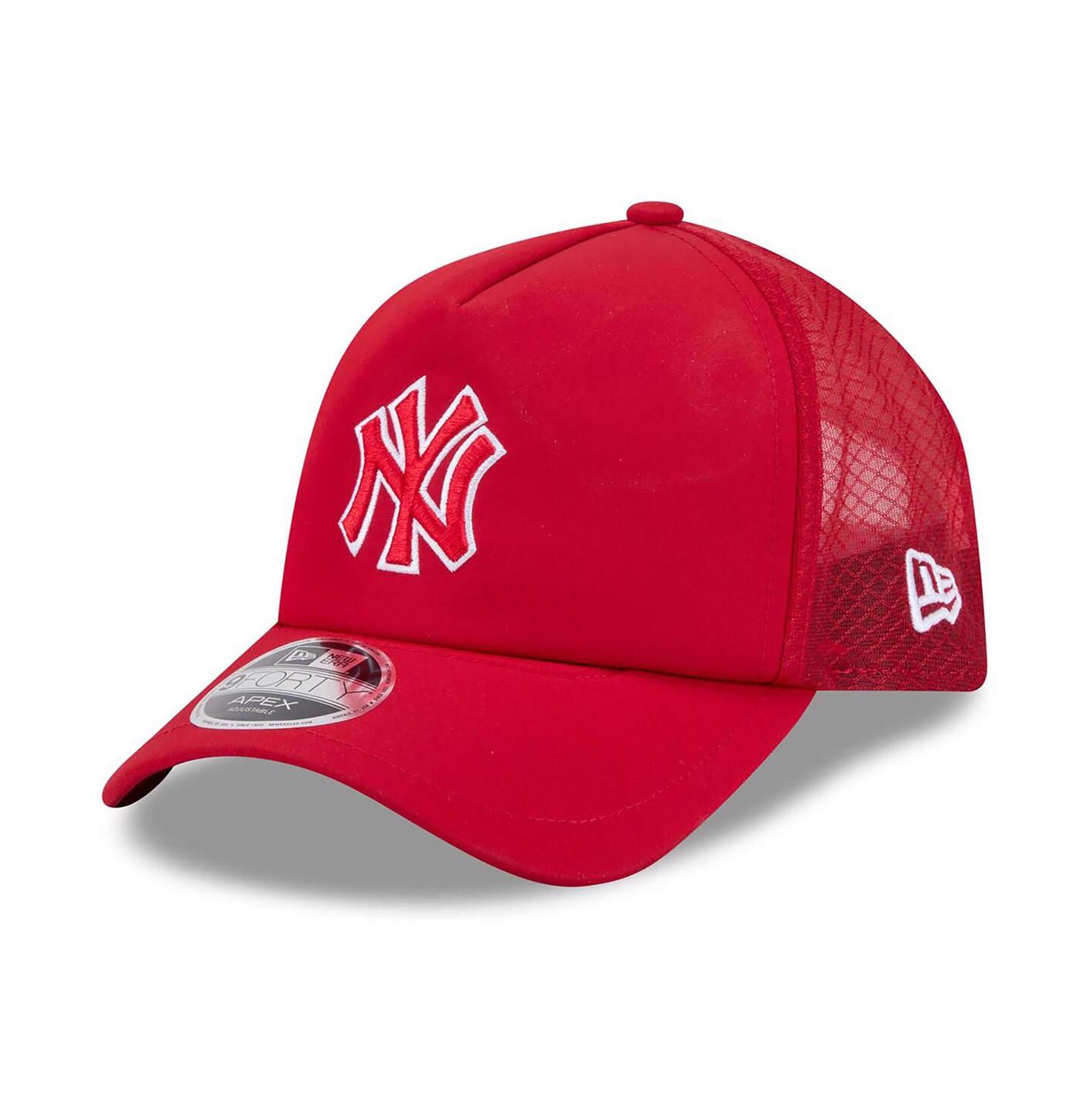 Мужская кепка New Era Red New York Yankees 2026 Batting Practice Alternate Apex 9FORTY Adjustable Hat — фото 1