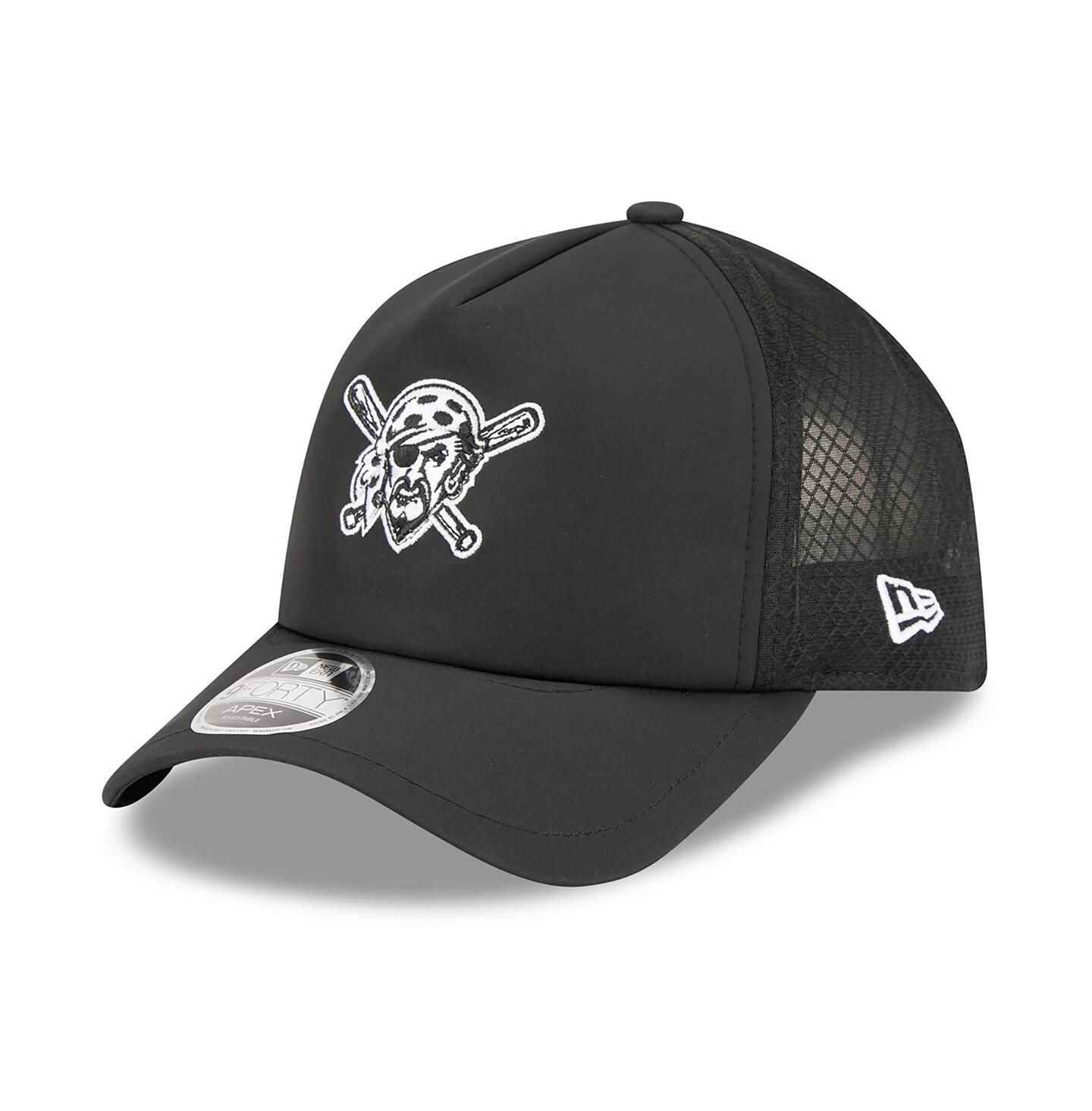 Мужская кепка New Era Black Pittsburgh Pirates 2026 Batting Practice Alternate Apex 9FORTY Adjustable Hat — фото 1