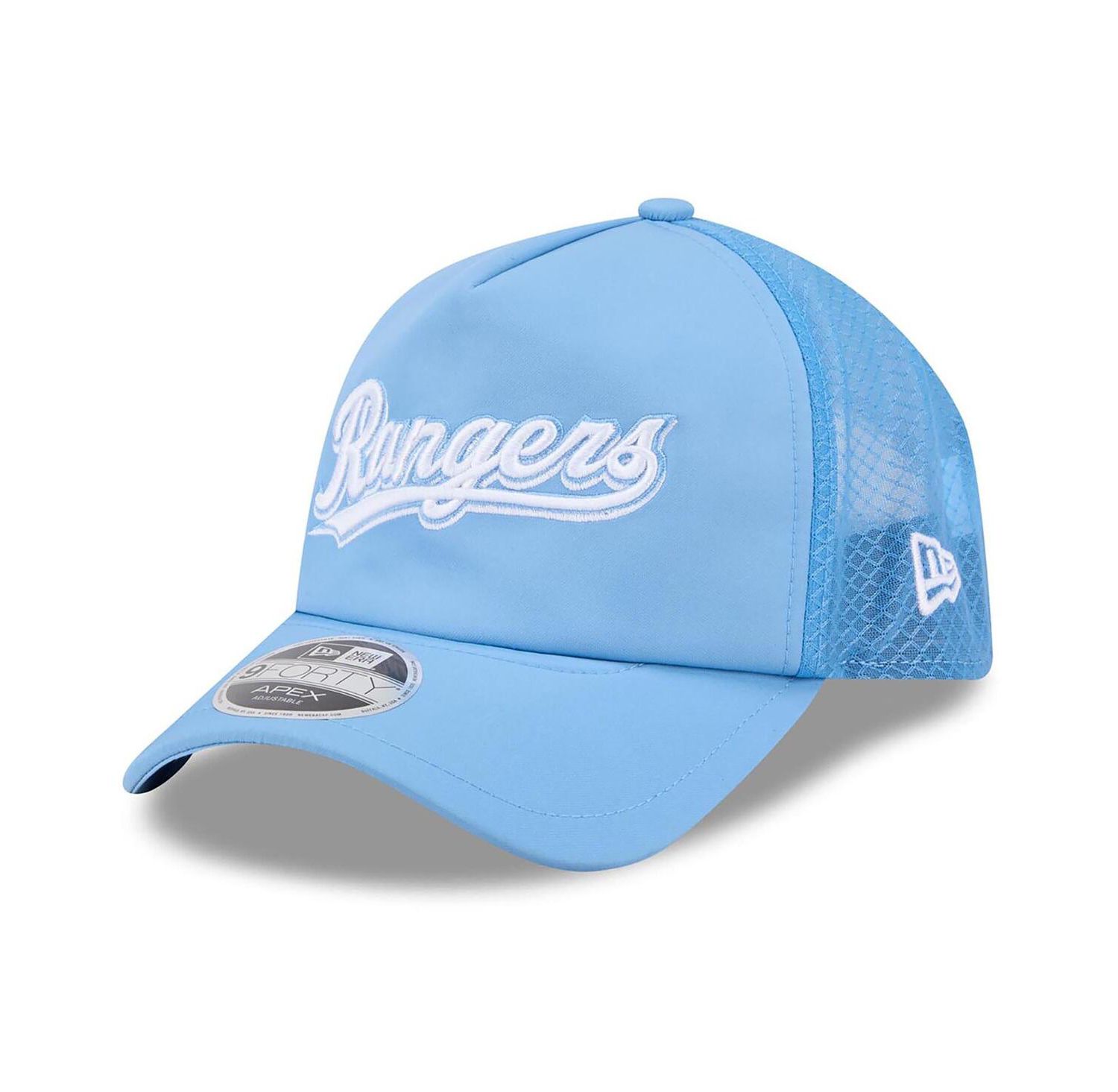 Men's Light Blue Texas Rangers 2026 Batting Practice Alternate Apex 9FORTY Adjustable Hat
