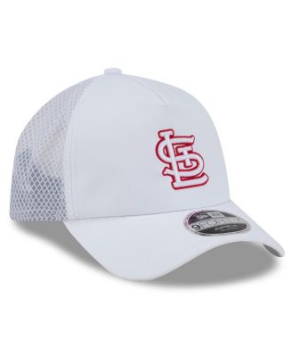 Men's White St. Louis Cardinals 2026 Batting Practice Apex 9FORTY Adjustable Trucker Hat