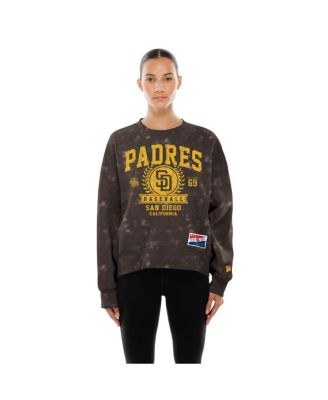 Women's Brown San Diego Padres Throwback Oversized Boxy Sweatshirt