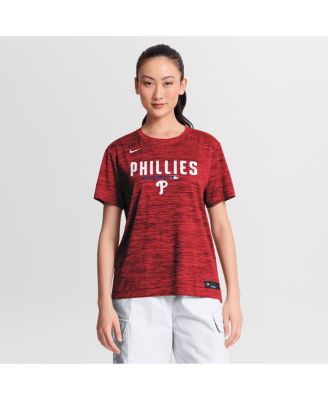 Women's Red Philadelphia Phillies Authentic Collection Velocity Dri-FIT T-Shirt
