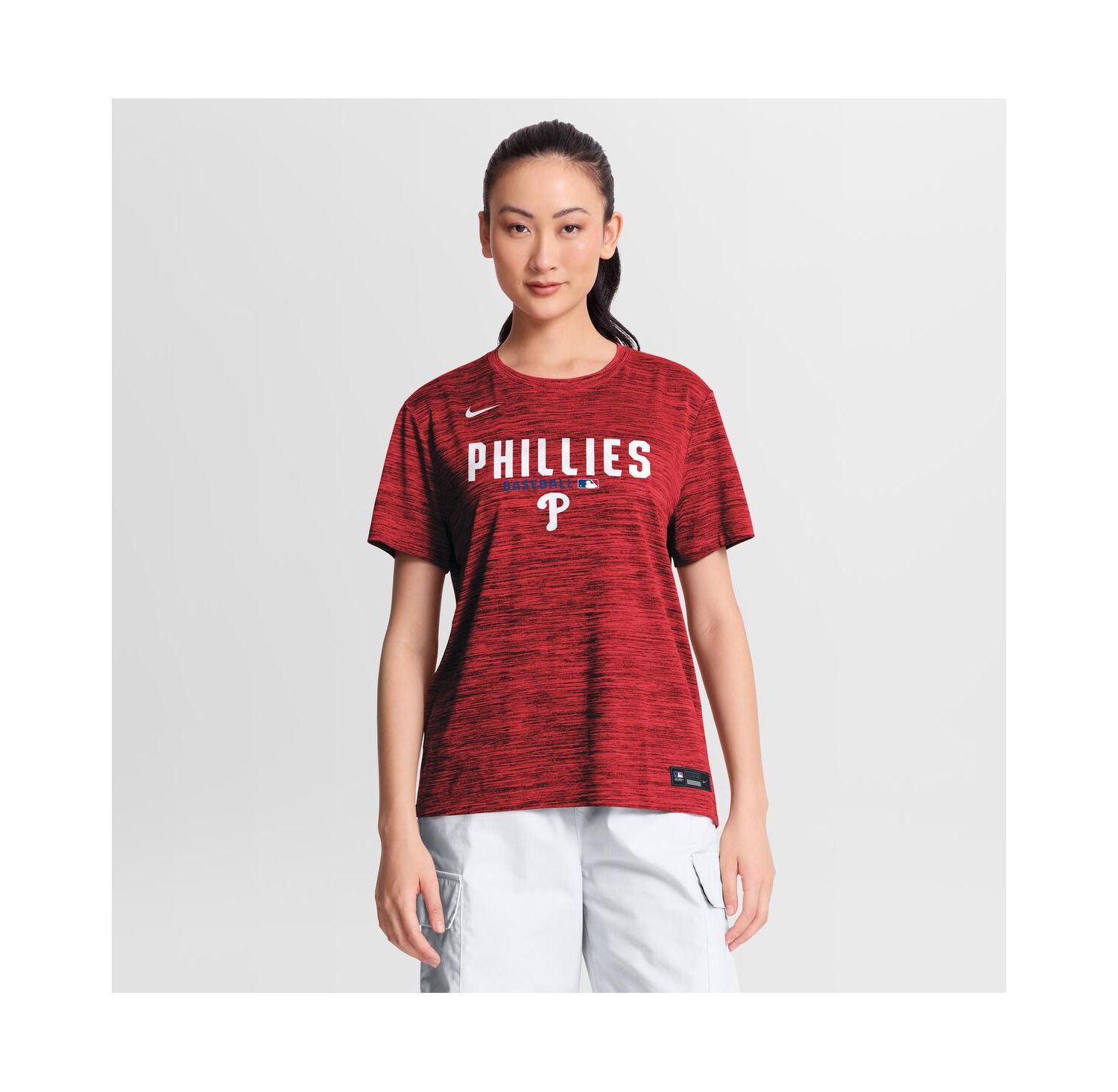 Women's Red Philadelphia Phillies Authentic Collection Velocity Dri-FIT T-Shirt