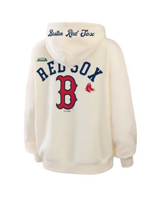 Women's Cream Boston Red Sox Full-Zip Hoodie