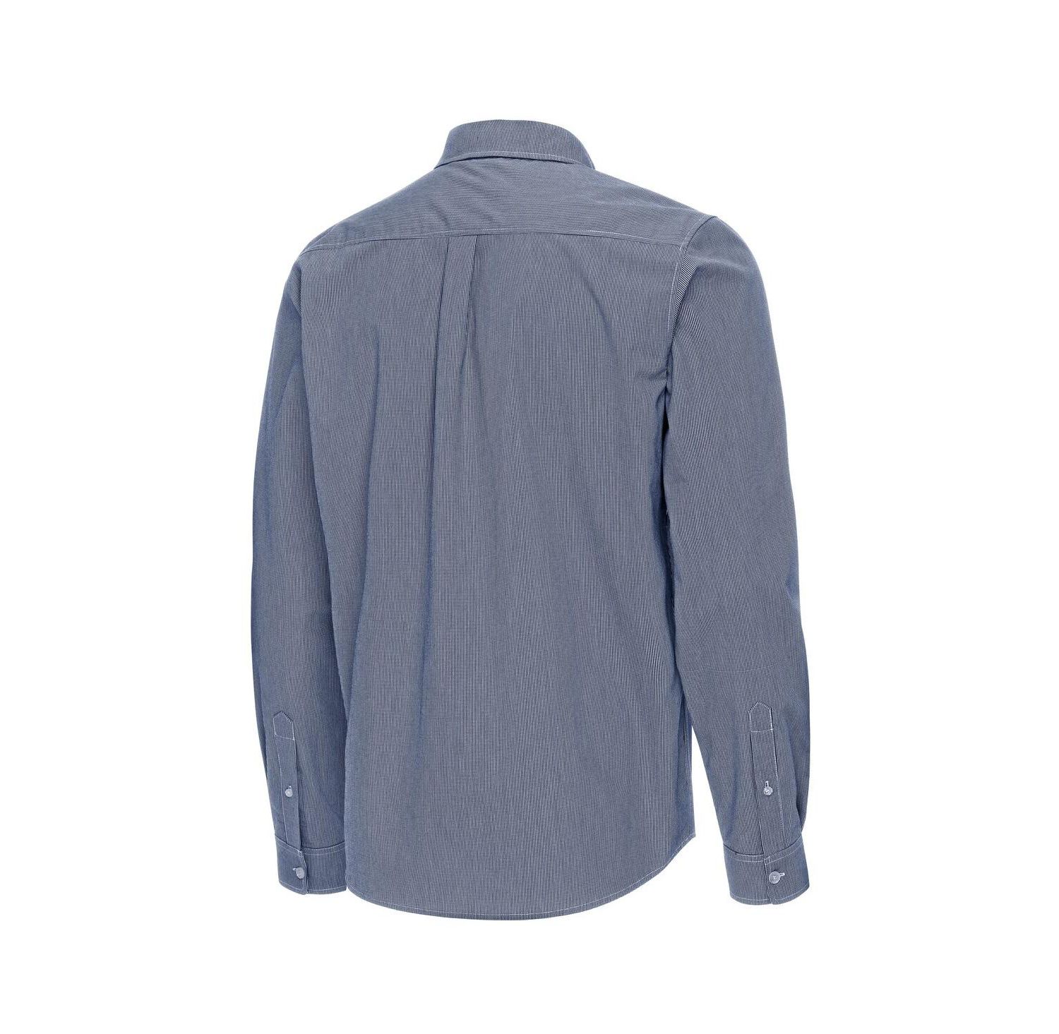 Men's Navy Notre Dame Fighting Irish Porter Woven Tri-Blend Long Sleeve Button-Down Shirt