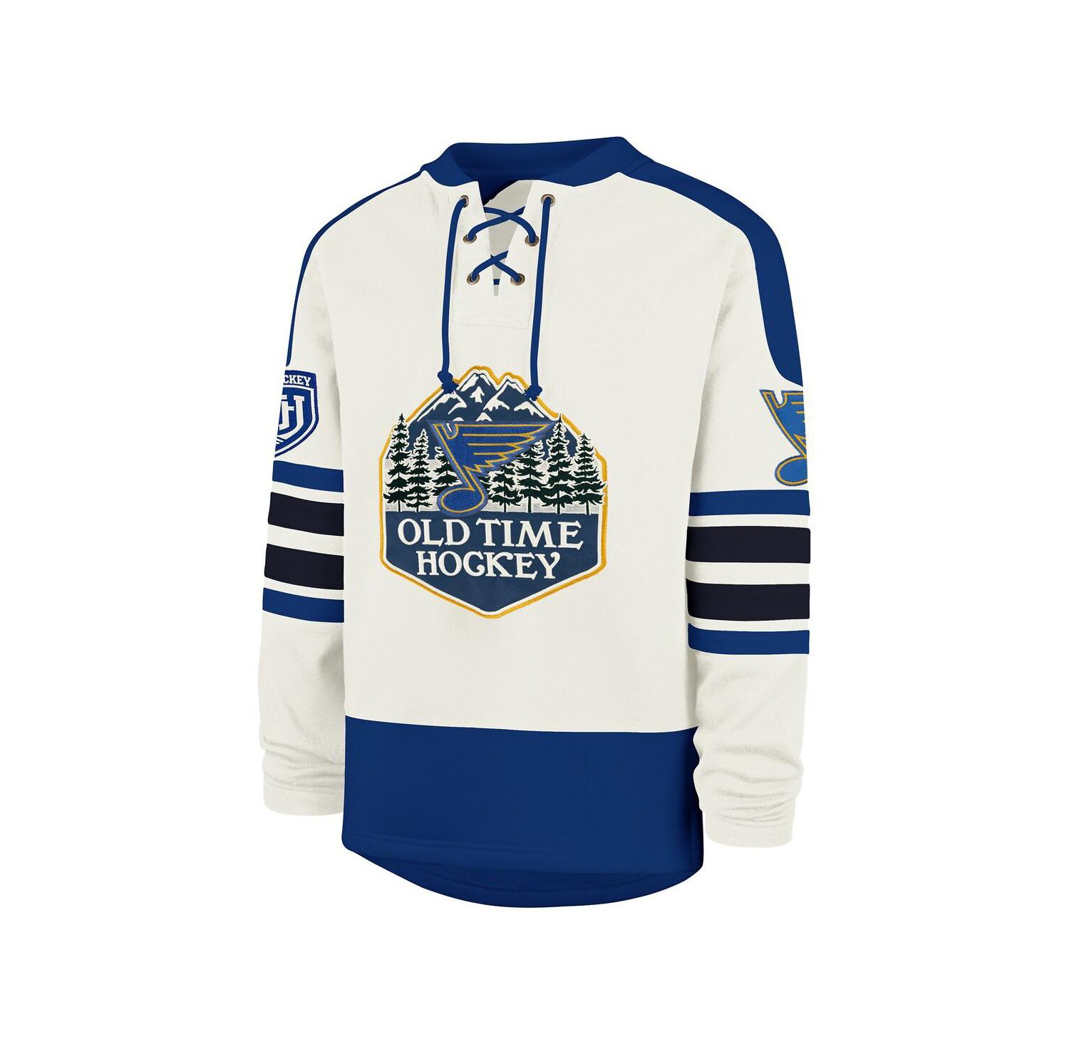 Men's Cream St. Louis Blues Pond Hockey Trio Eternal Lacer Sweatshirt
