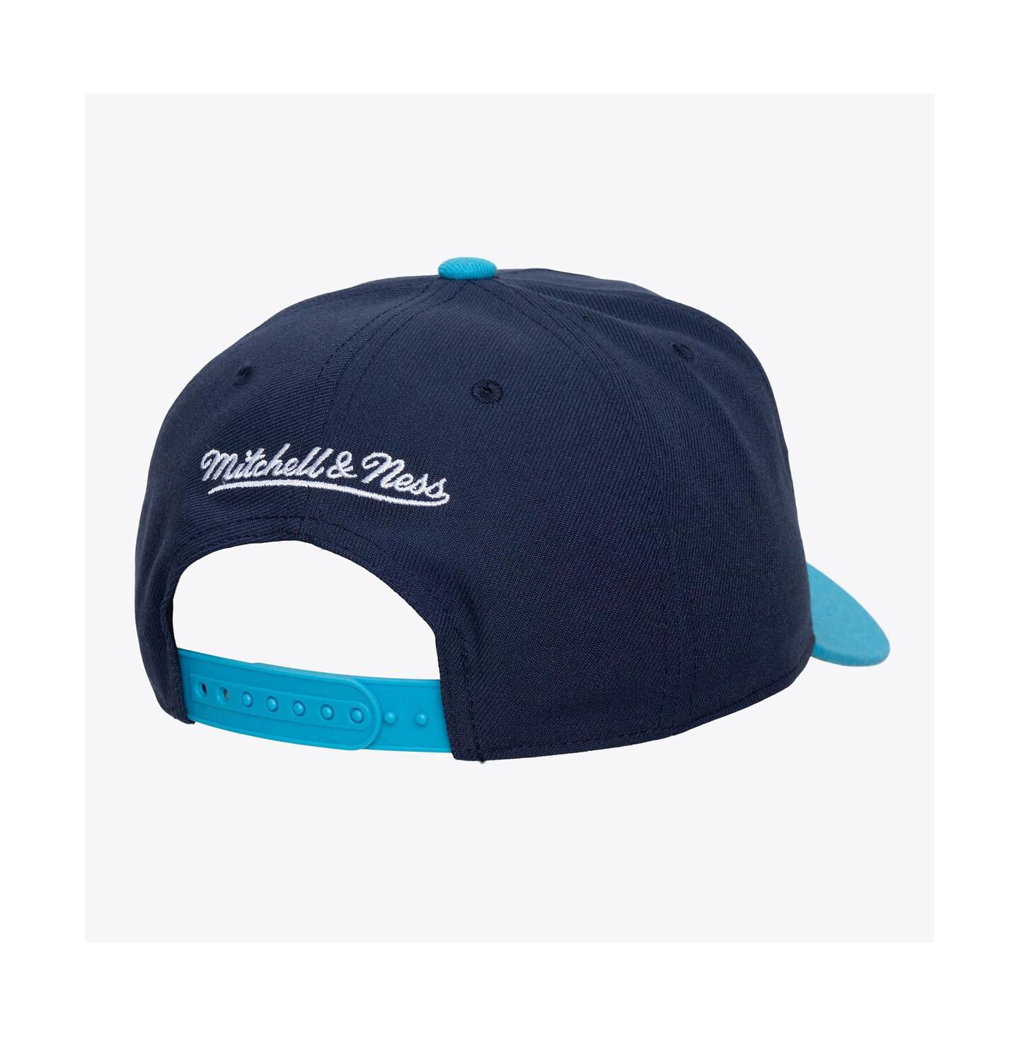 Мужская кепка Mitchell & Ness Navy Golden State Warriors Hardwood Classics Legendary Away Pro-Pinch Adjustable Hat — фото 4