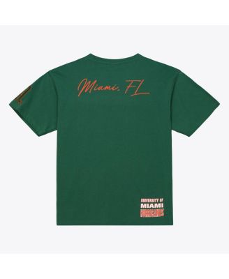 Men's Green Miami Hurricanes Double Clutch Premium T-Shirt