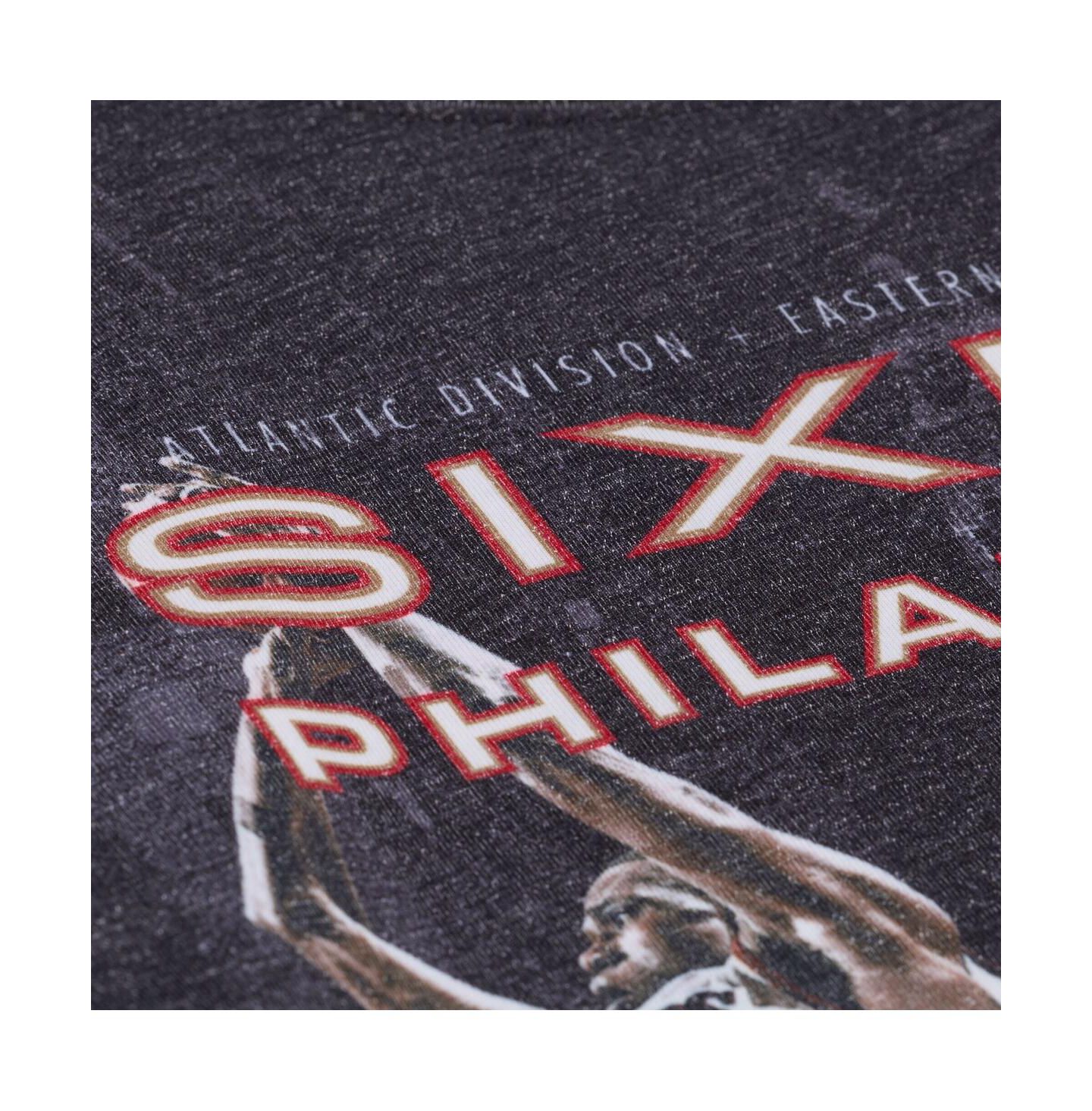Мужская футболка Mitchell & Ness Black Philadelphia 76ers Hardwood Classics Originals Collection 2000-2001 Team Roster — фото 2