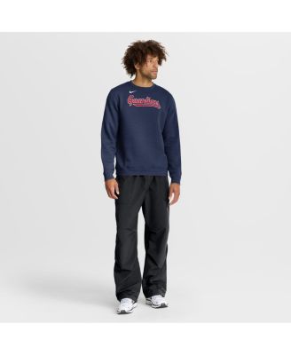 Men's Navy Cleveland Guardians Primetime Wordmark Sweatshirt