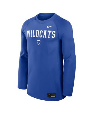 Men's Royal Kentucky Wildcats Dugout Game Time Raglan Dri-FIT Long Sleeve T-Shirt
