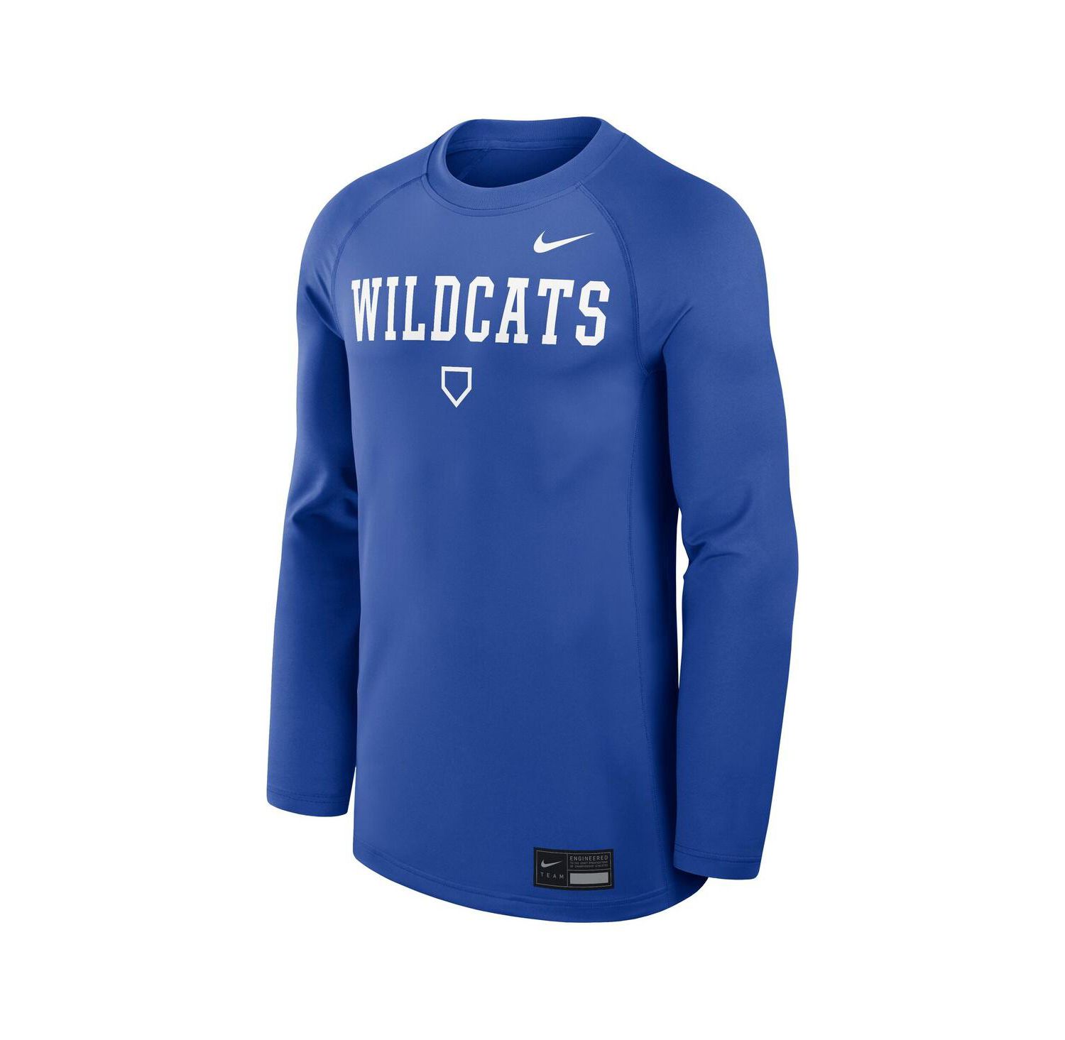 Men's Royal Kentucky Wildcats Dugout Game Time Raglan Dri-FIT Long Sleeve T-Shirt
