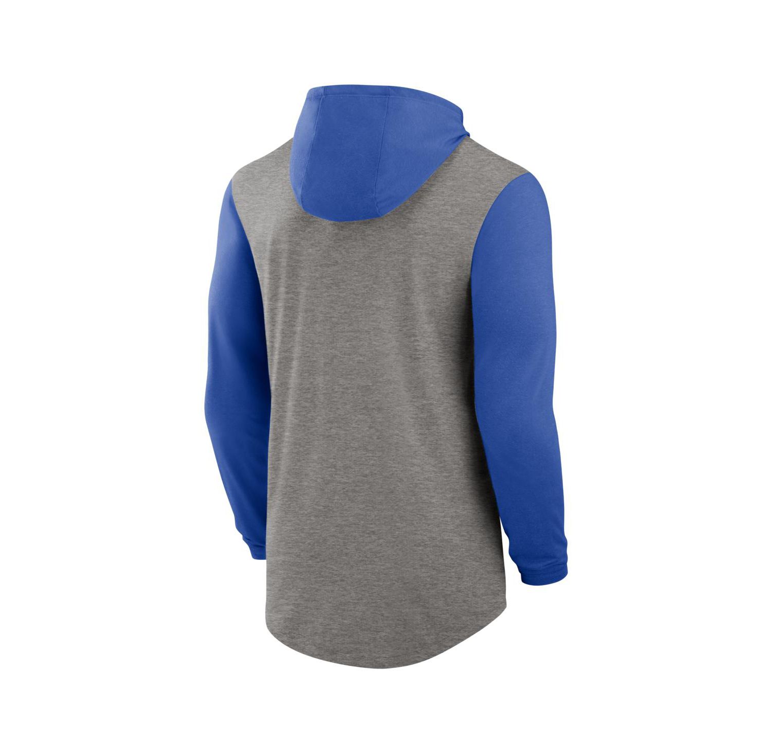 Men's Heather Gray/Royal Kentucky Wildcats Campus Legacy Tri-Blend Long Sleeve Hooded T-Shirt