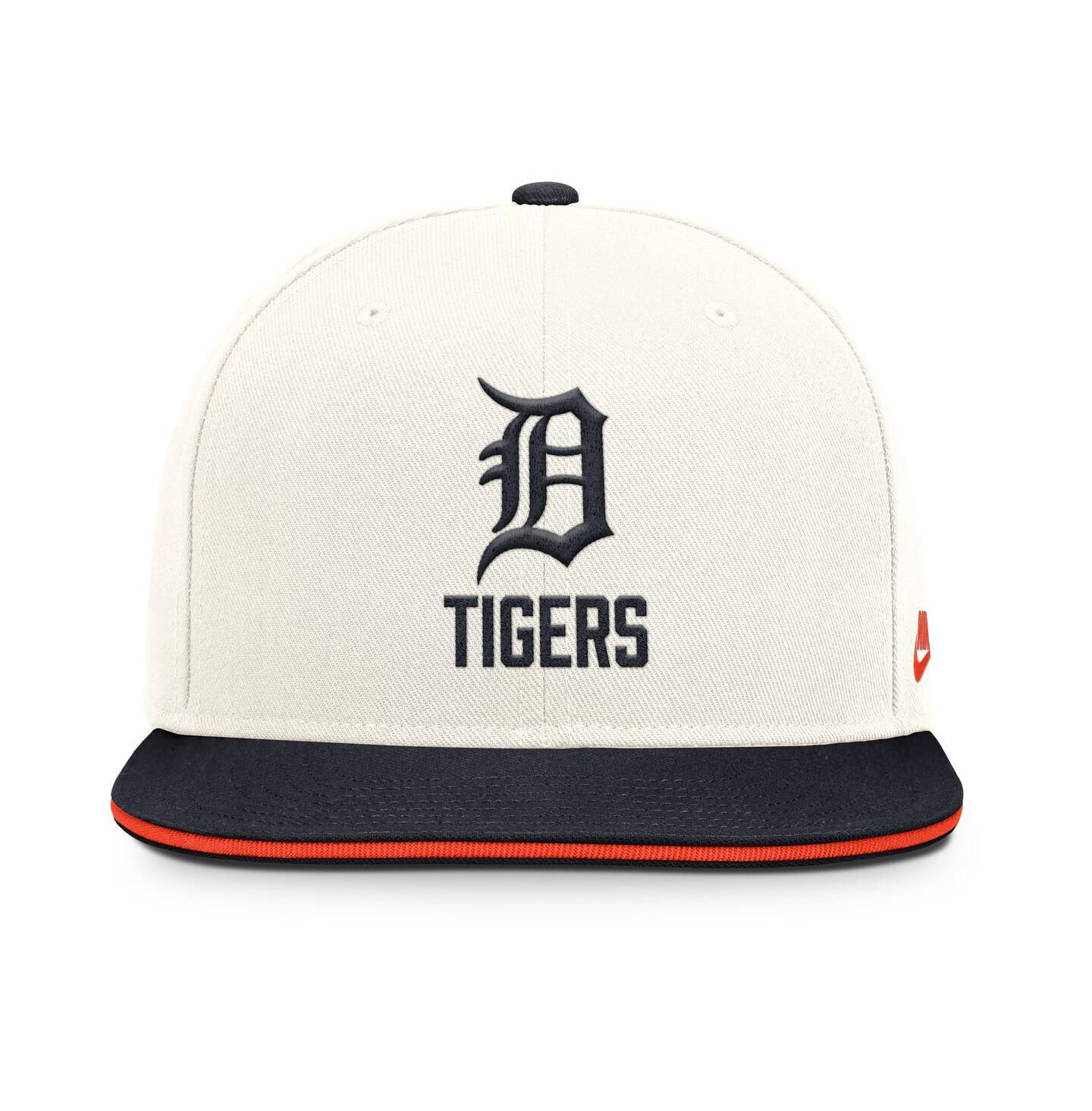 Мужская кепка Nike Cream/Navy Detroit Tigers Cooperstown Pro Dri-FIT Snapback Hat — фото 4