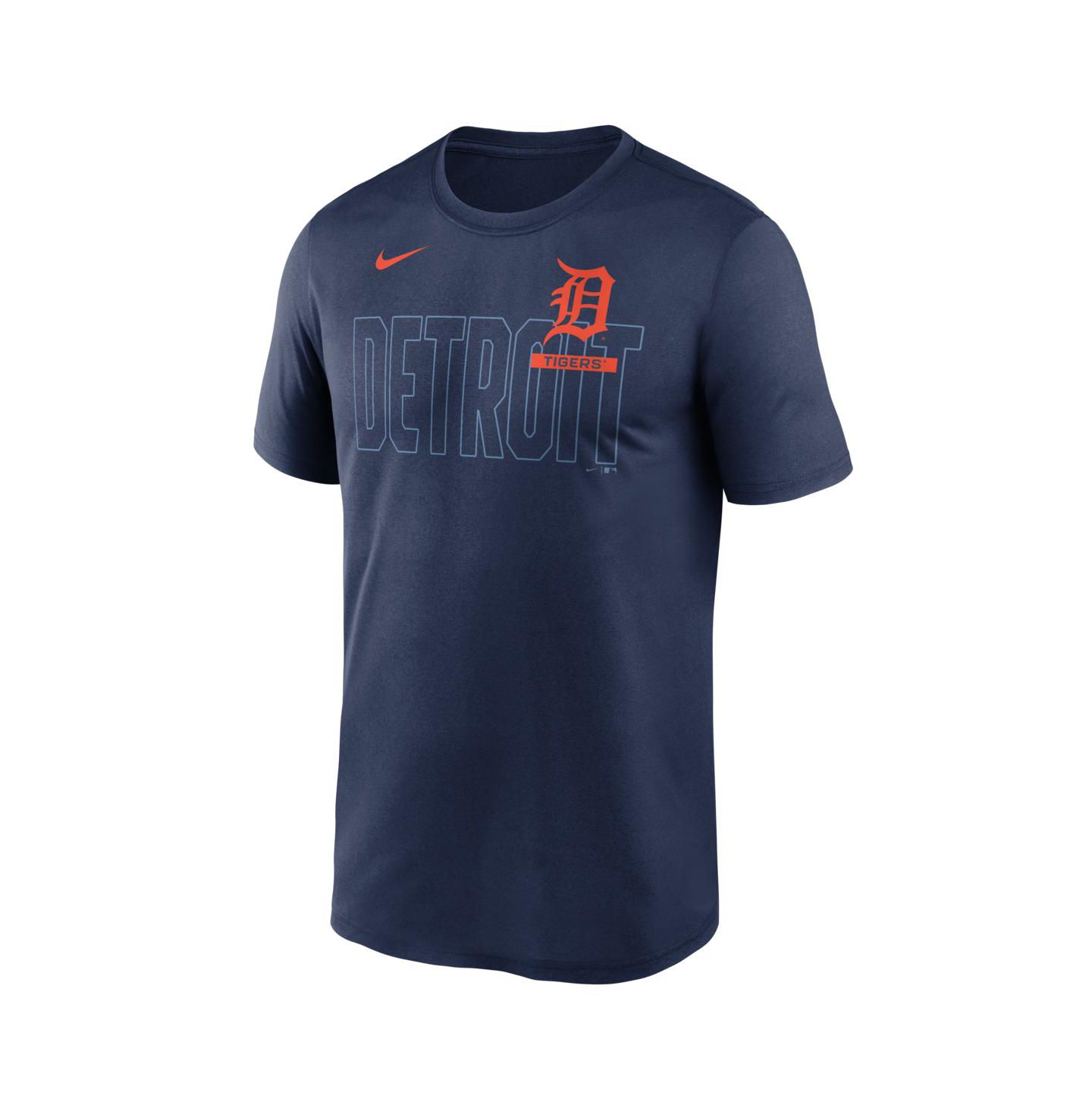 Мужская футболка Nike Navy Detroit Tigers Knockout Team Legend Dri-FIT — фото 2