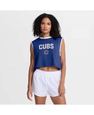 Women's Royal Chicago Cubs Primetime Loose Dri-FIT Cropped Tank Top