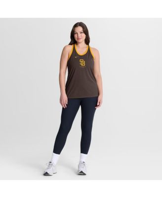 Women's Brown San Diego Padres Tri-Blend Dri-FIT Racerback Tank Top