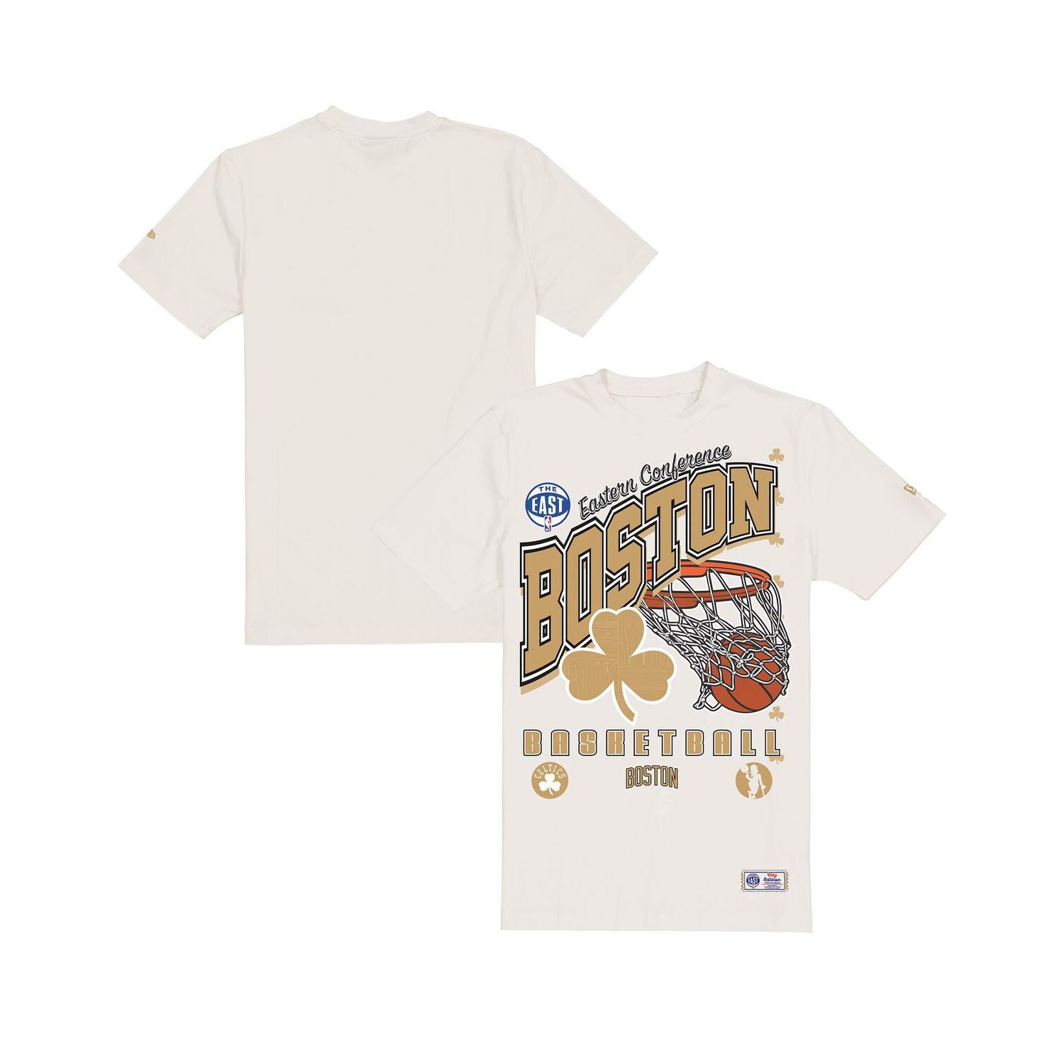Men's Cream Boston Celtics Oversized City Edition Remix Vintage T-Shirt