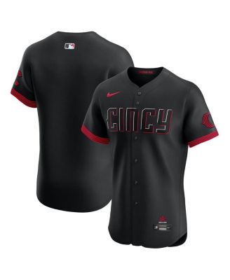 Men's Black Cincinnati Reds City Connect Elite Jersey