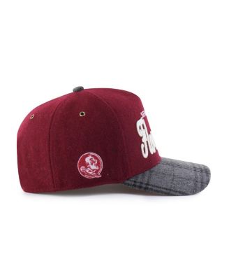 Men's and Women's Garnet Florida State Seminoles Windowpane Plaid Collection Hitch Adjustable Hat