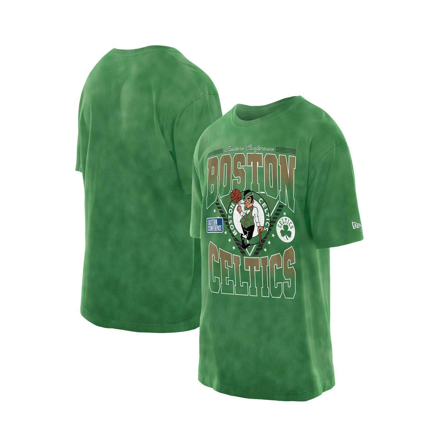 Мужская футболка New Era Kelly Green Boston Celtics Boxy Old School Sport Vintage Wash — фото 1