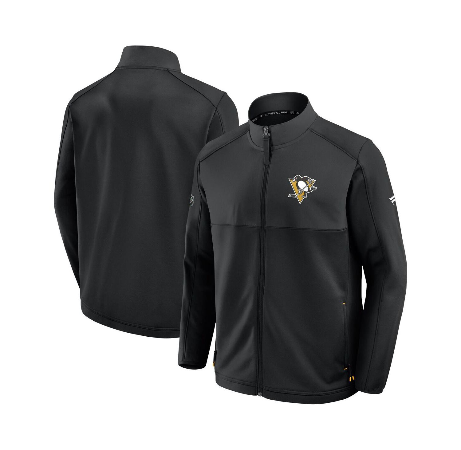 Men's Black Pittsburgh Penguins Authentic Pro Rink Full-Zip Jacket