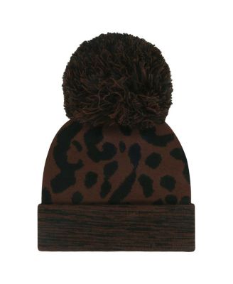 Women's Brown Minnesota Twins Rosette Cuffed Pom with Knit Hat